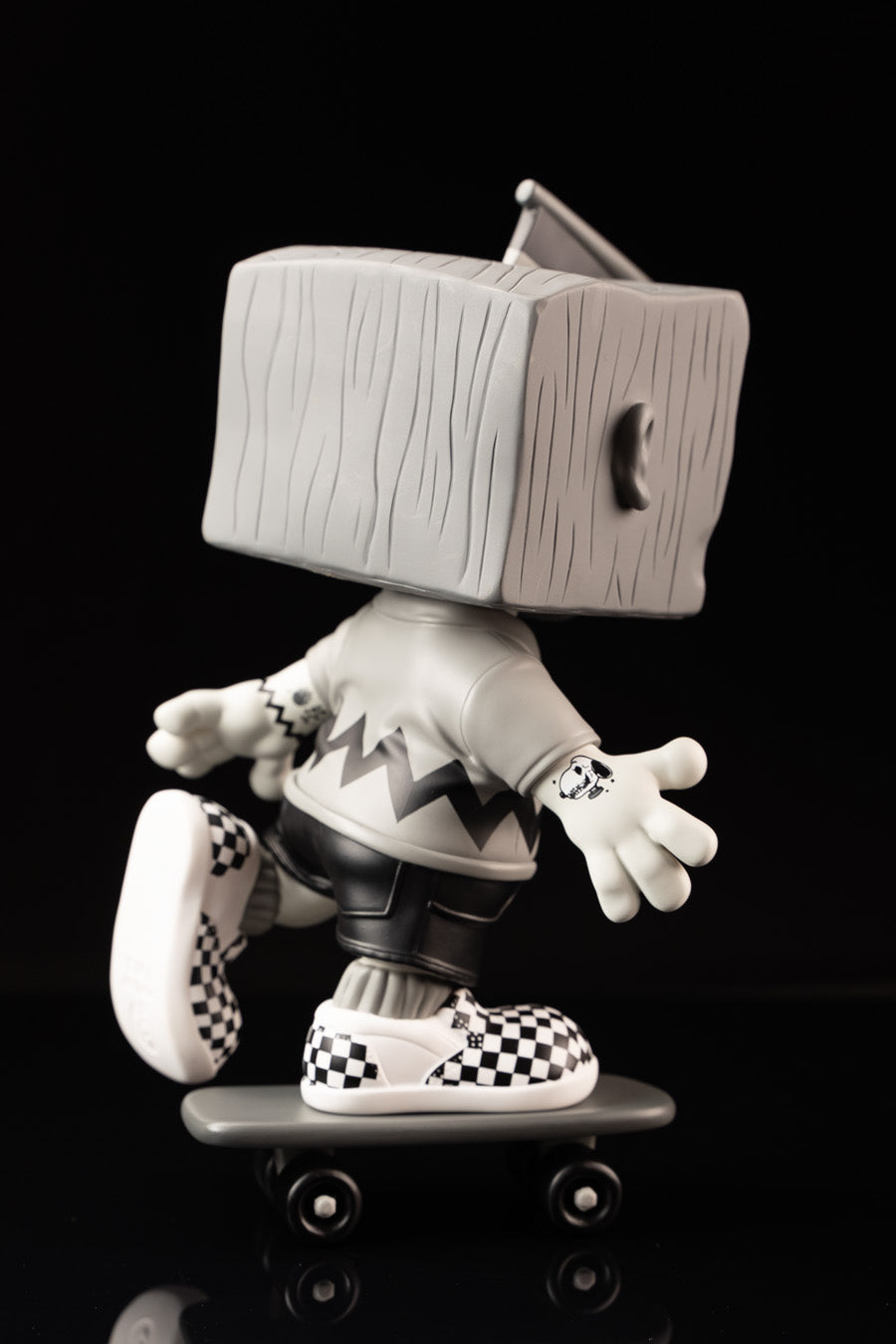 Blockhead BW - signed by sculptor 1/1 – KARMIEH Toy Design